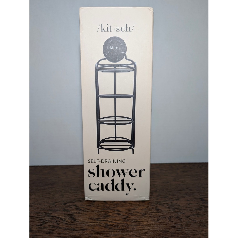 Kitsch Shower Caddy Unisex OS Black New Self-Draining Rust-Proof Organizer
